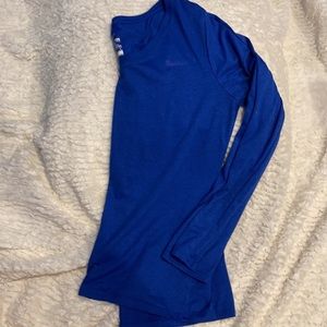 Blue Nike V-neck longsleeve shirt